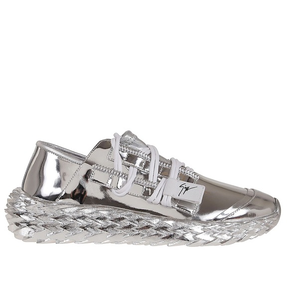 giuseppe zanotti BNIB metallic silver lowtops - Picture 15 of 16